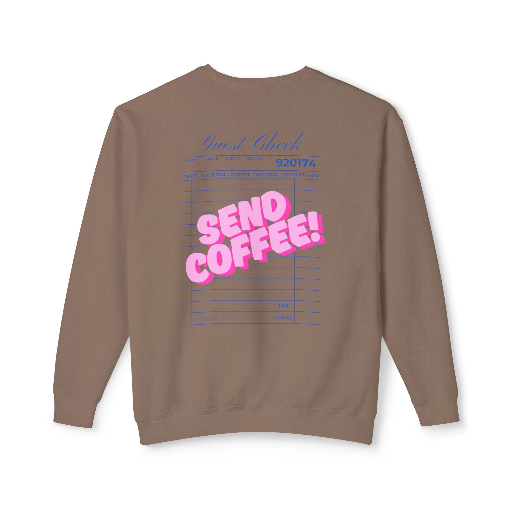 Guest Check Send Coffee Lightweight Crewneck Sweatshirt