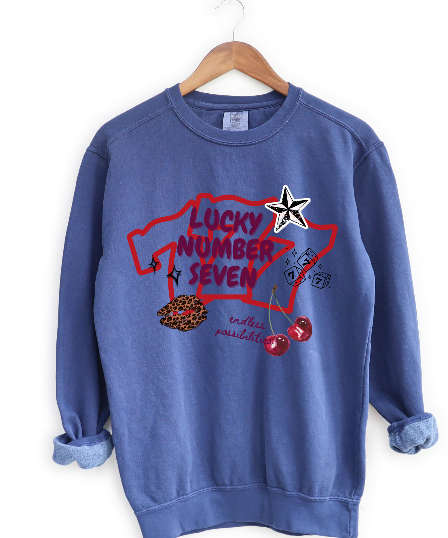 Lucky Number Seven Crewneck Sweatshirt
